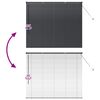 vidaXL Window Blind with Curtains Manual Black Aluminium