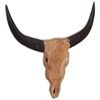 vidaXL Wall-Mounted Bull Skull Sculpture Teak 69x6x60 cm