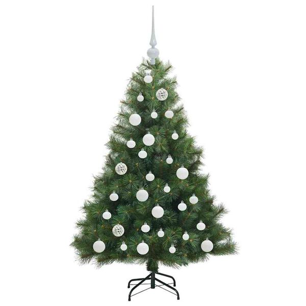 vidaXL Artificial Christmas Tree with 150 LEDs Green 120 cm PE and PVC