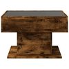 vidaXL Coffee Table with LED Smoked Oak 70x50x45 cm Engineered Wood