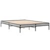 vidaXL Bed Frame without Mattress Grey Sonoma 140x200 cm