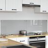 vidaXL Kitchen Backsplash 2 pcs Light Grey 80 x 40 cm Tempered Glass