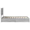 vidaXL Storage Bed with Drawer Grey Sonoma 75 x 190 cm Engineered Wood
