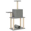 vidaXL Cat Tree with Sisal Scratching Posts Light Grey 122 cm