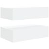 vidaXL TV Cabinets with LED Lights 2 pcs White 60x35x15.5 cm