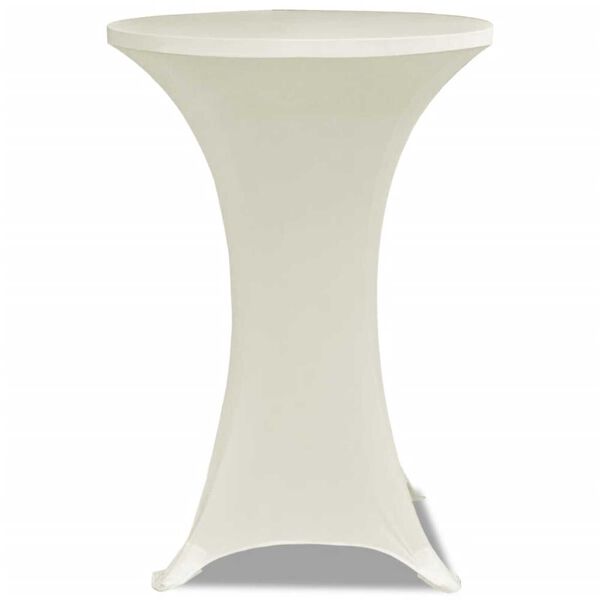 Standing Table Cover Ø70cm Cream Stretch 2 pcs