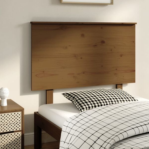 vidaXL Bed Headboard Honey Brown 104x6x82.5 cm Solid Wood Pine