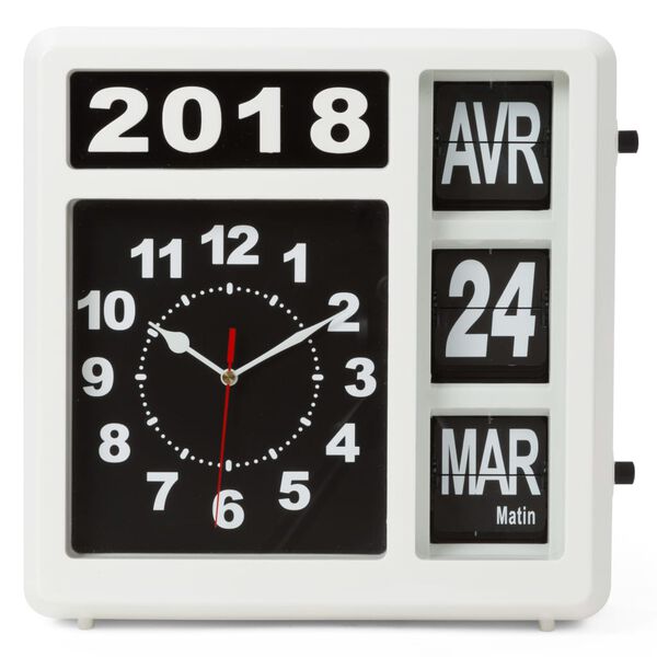 Perel Wall Flip Clock 31 x 31 cm French Version