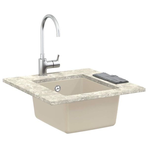 vidaXL Sink Beige 370 x 460 mm 80% Quartz and 20% Resin