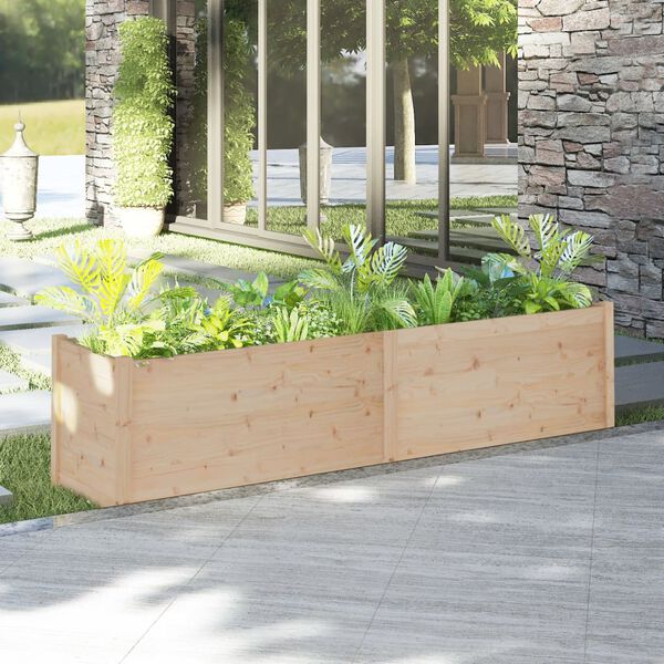 vidaXL Garden Planter 200x50x50 cm Solid Pinewood