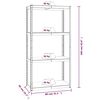 vidaXL 4-Layer Shelves 3 pcs Silver Steel&Engineered Wood