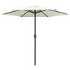 vidaXL Garden Parasol with Aluminium Pole 270x246 cm Sand White
