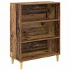 vidaXL Highboard Old Wood 69.5 x 34 x 180 cm Engineered Wood and Glass