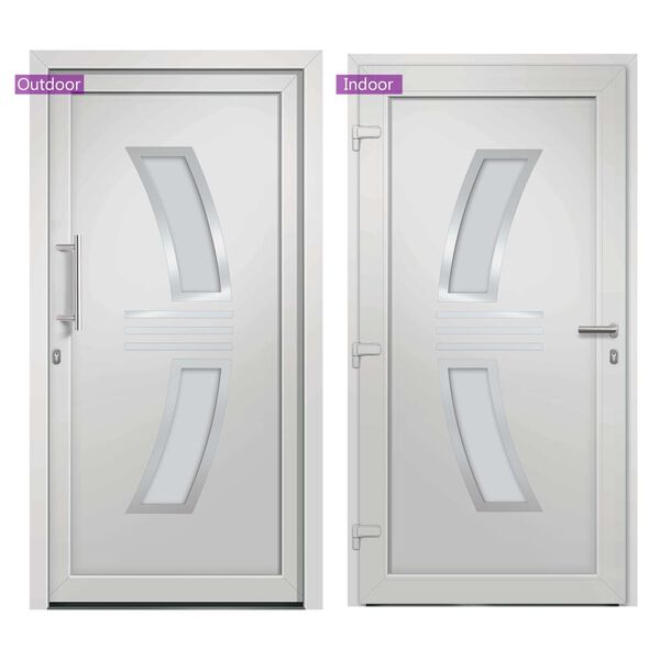 vidaXL Front Door White 108x200 cm