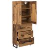vidaXL Highboard Old Wood 69.5 x 34 x 180 cm Engineered Wood