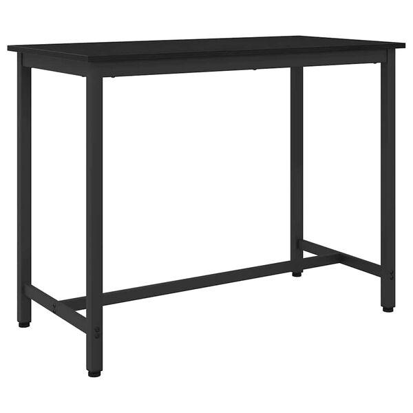 vidaXL Table Black Oak 100 x 50 x 76.5 cm Engineered Wood and Steel