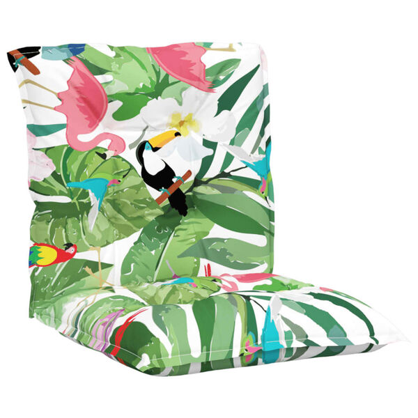 vidaXL Lowback Chair Cushions 2 pcs Multicolour Fabric