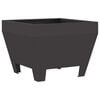 vidaXL Fire Bowl Black 50 x 50 x 38 cm Weathering Steel