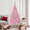 vidaXL Artificial Pre-lit Christmas Tree with 300 LEDs Pink 180 cm PVC