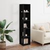 vidaXL Corner Cabinet Black 33x33x164.5 cm Engineered Wood