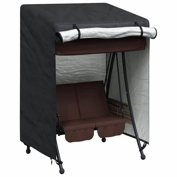 vidaXL Outdoor Swing Cover Black 120 x 90 x 155 cm 600D Oxford Fbric