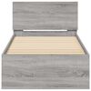 vidaXL Bed Frame without Mattress with LED Lights Grey Sonoma 90x190 cm Single