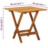 vidaXL Bistro Table 46x46x47 cm Solid Acacia Wood