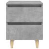 vidaXL Bed Cabinets & Solid Pinewood Legs 2 pcs Concrete Grey 40x35x50 cm