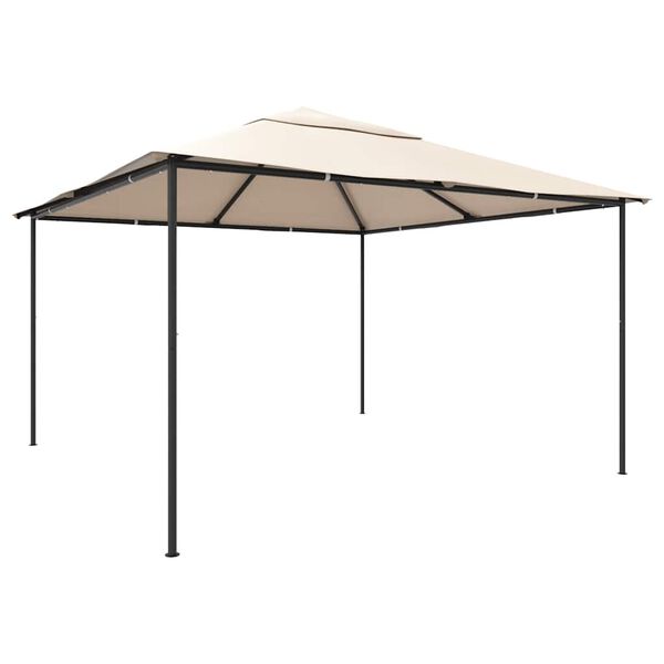vidaXL Gazebo Pavilion Tent Canopy 4x4 m Steel Beige