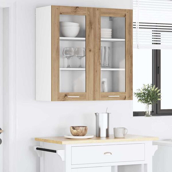 vidaXL Hanging Cabinet Artisan Oak 80 x 31 x 80 cm Engineered Wood