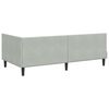 vidaXL Corner Bed Frame Light Grey 90 cm x 200 cm Velvet