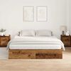 vidaXL Storage Bed Frame Old Wood 200 x 200 cm Engineered Wood