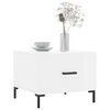 vidaXL Coffee Table High Gloss White 50x50x40 cm Engineered Wood
