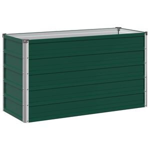 vidaXL Raised Garden Bed Green 100 x 40 x 55 cm cold-rolled steeel