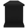 vidaXL Wall Shelf 2 pcs Black 105x18x20 cm Engineered Wood