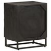 vidaXL Bedside Cabinet Black 40x30x50 cm Solid Wood Mango and Iron