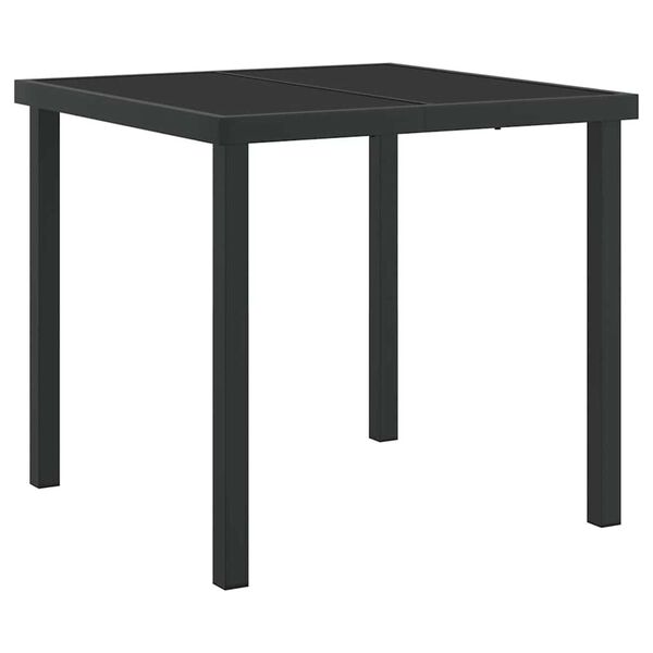 vidaXL Garden Table Black 80 x 80 x 73 cm Solid Teak wood