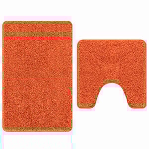 vidaXL Anti-slip Bath Mat Set 2 pcs Orange PP