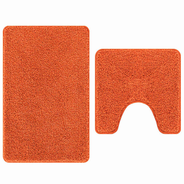 vidaXL Anti-slip Bath Mat Set 2 pcs Orange PP