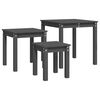 vidaXL Nesting Tables 3 pcs Grey Solid Wood Pine