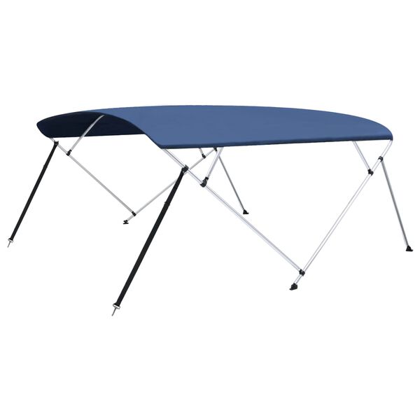 vidaXL 4 Bow Bimini Top Navy Blue 243x(230-244)x137 cm
