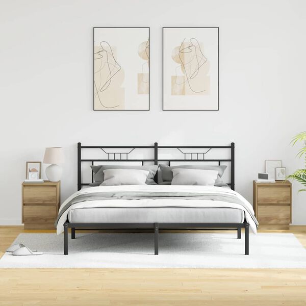 vidaXL Bedside Cabinet with Drawer 2 pcs Artisan Oak 39 x 34.5 x 50 cm