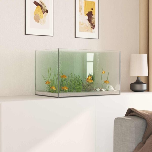 vidaXL Aquarium with Storage Transparent 50 x 30 x 30 cm Glass