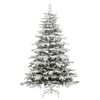 vidaXL Artificial Hinged Christmas Tree with Flocked Snow 240 cm