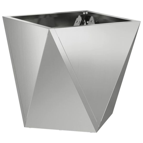 vidaXL Planter Silver 30 x 30 x 30 cm Galvanised Steel
