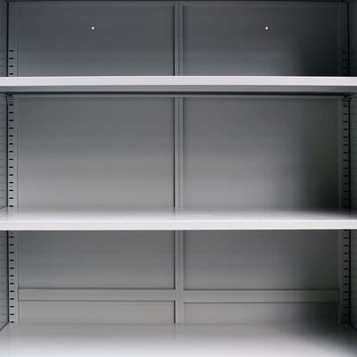 vidaXL Office Cabinet with 2 Doors Steel 90x40x180cm Grey
