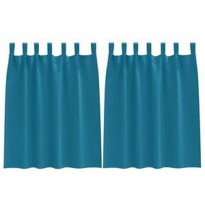 vidaXL Blackout Curtains with Rings 2 pcs Turquoise 140 x 140 cm