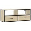 vidaXL TV Cabinet Sonoma Oak 100x31x39.5 cm Engineered Wood and Metal