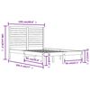 vidaXL Bed Frame without Mattress White 120x190 cm Small Double Solid Wood