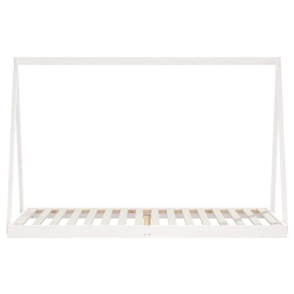 vidaXL Kids Bed Frame White 90x200 cm Solid Wood Pine